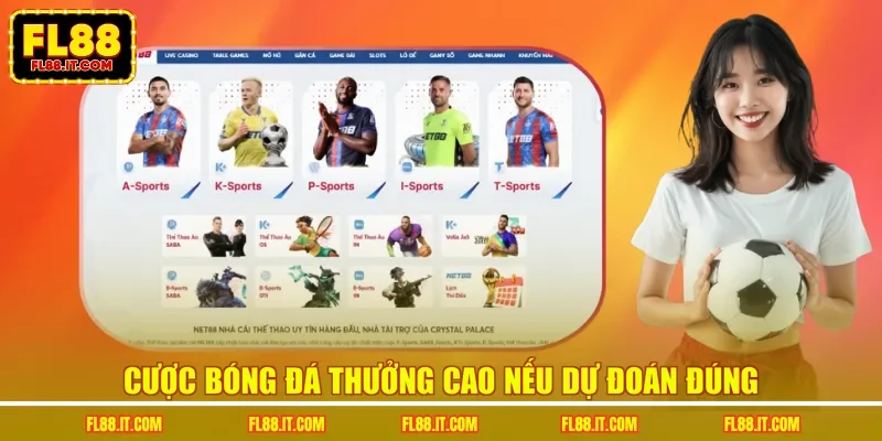 Cược bóng đá thưởng cao nếu dự đoán đúng