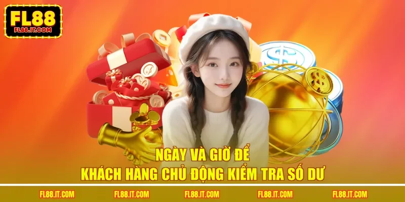 Ngày và giờ để khách hàng chủ động kiểm tra số dư